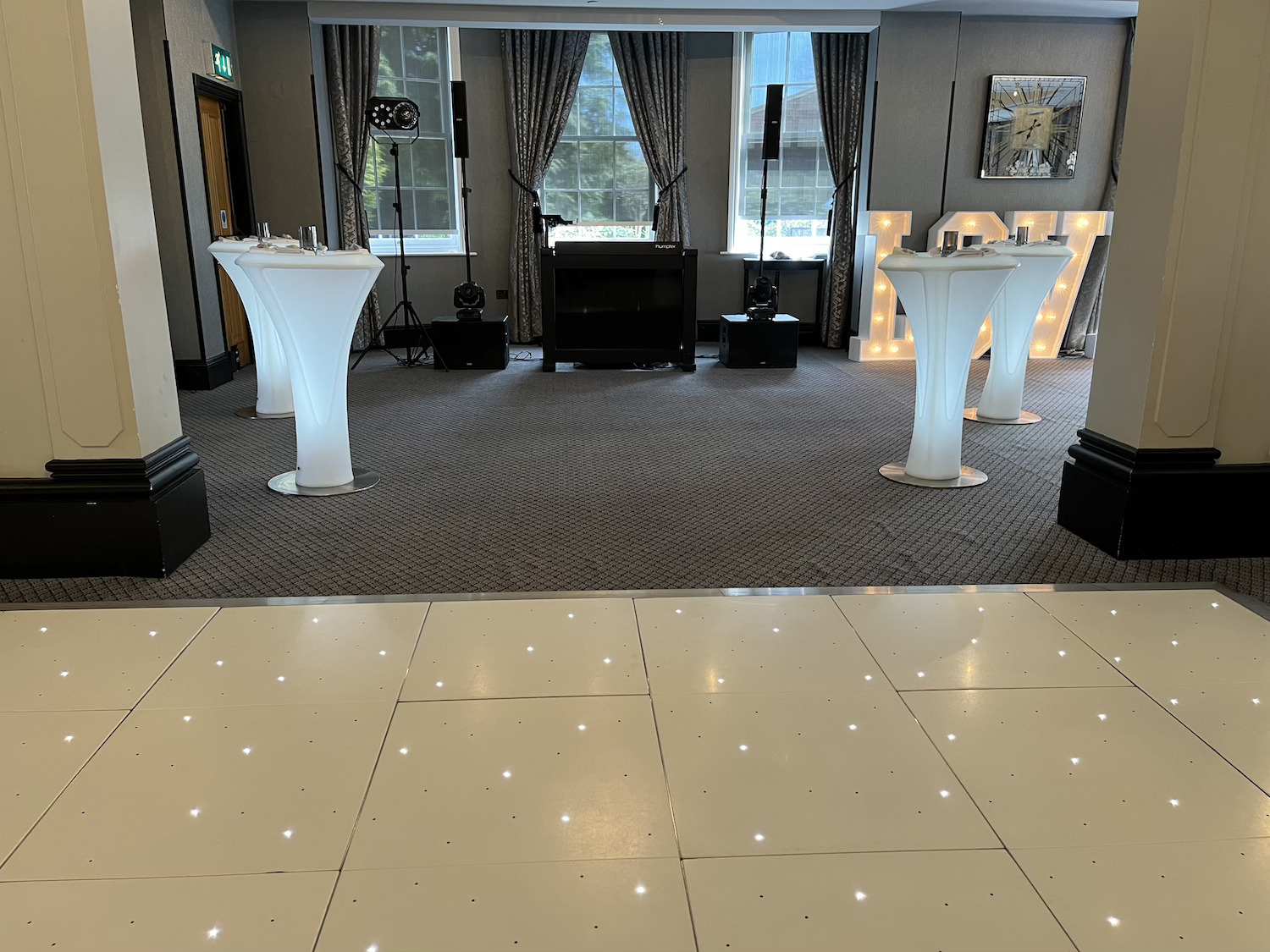 led furniture and dance floor hire